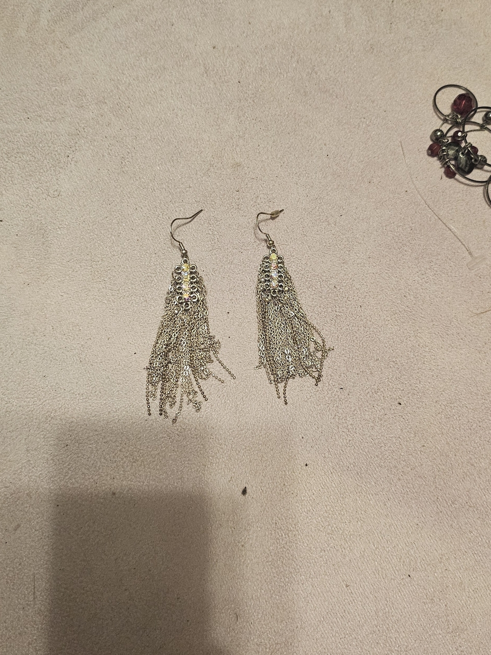 Silver Tassel Chain Drop Earrings - Women Jewelry